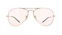 Ray-Ban RB3689 001/T5 55-14 Gold Solid Evolve Small Photochromic in stock