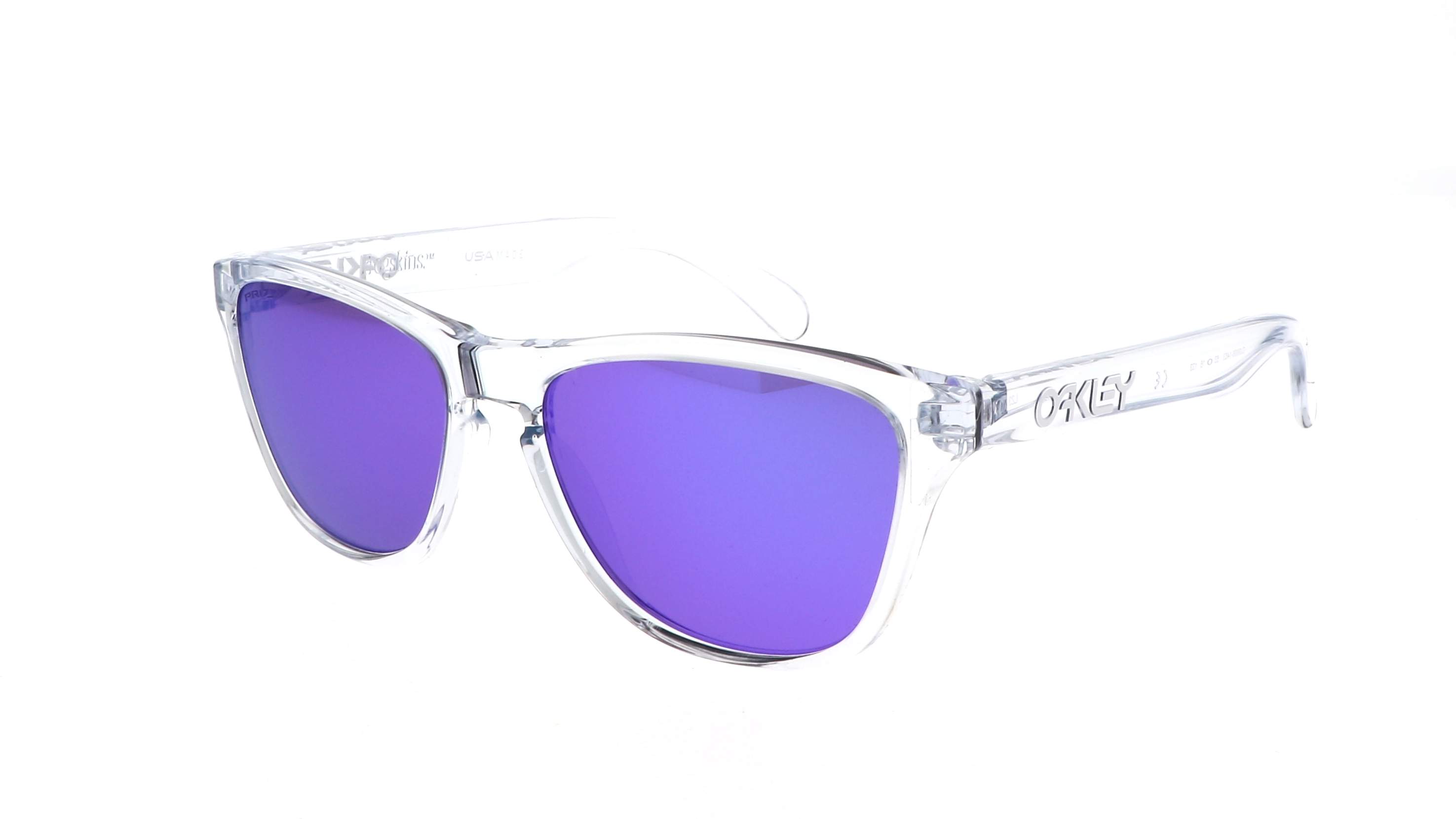clear oakleys with purple lenses