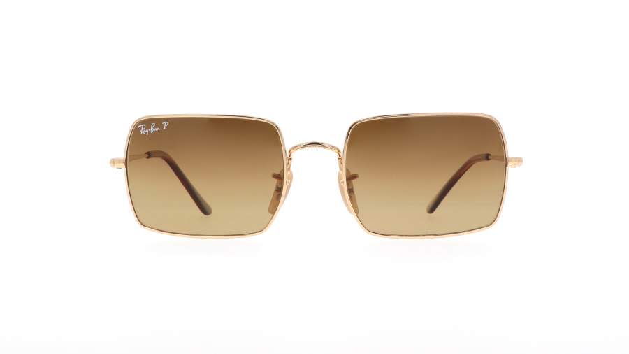 Ray-Ban Rectangle Gold RB1969 9147/M2 54-19 Medium Polarized in stock