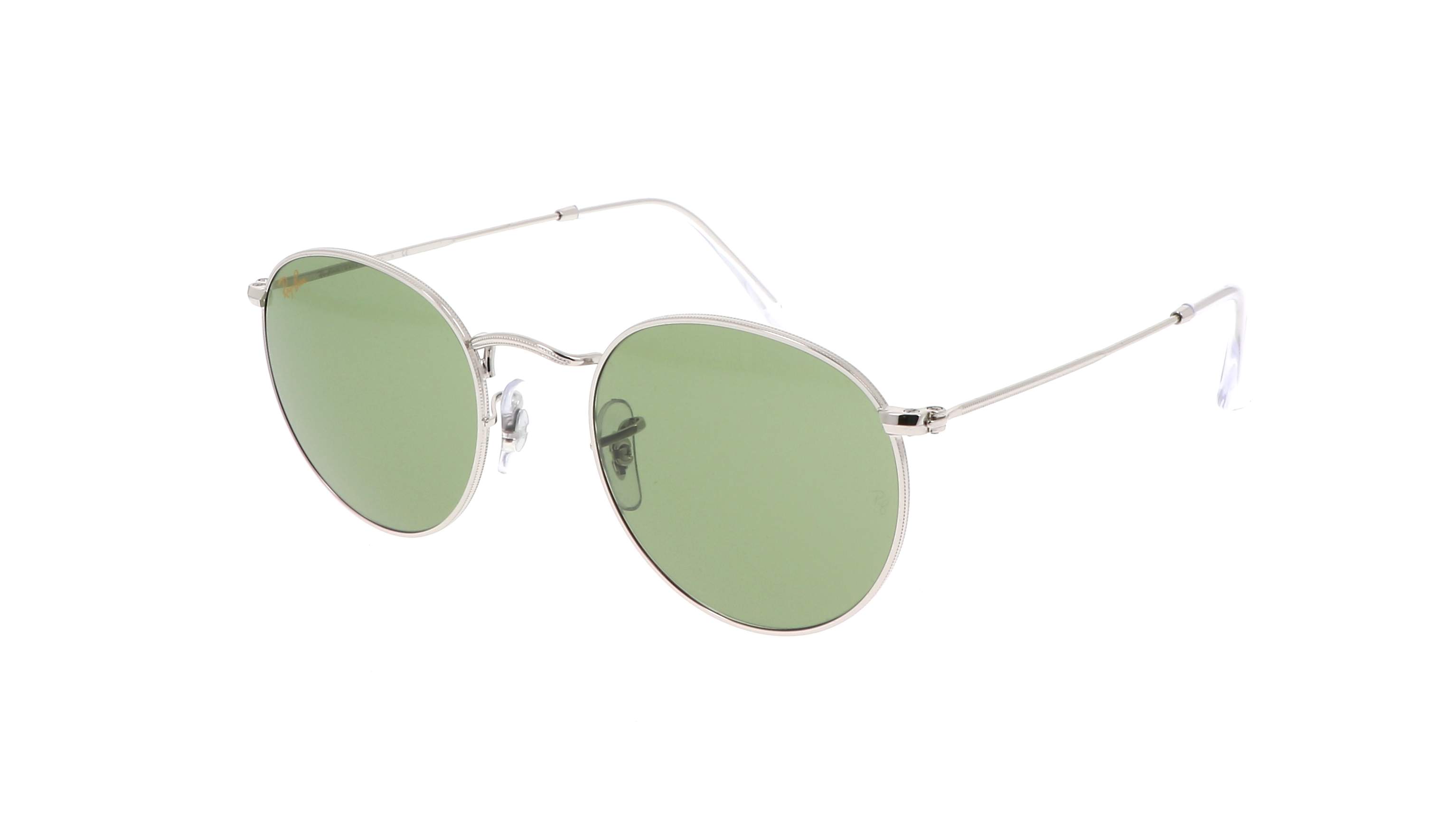 ray ban round metal silver