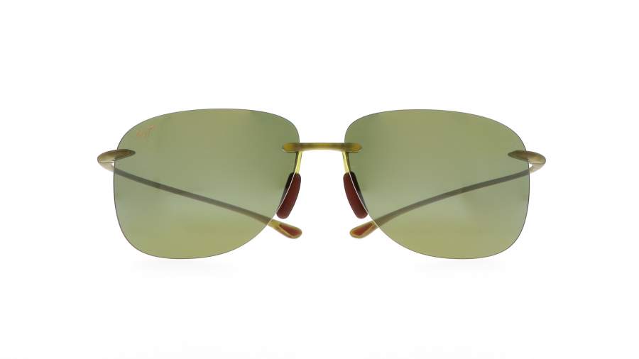 Sunglasses Maui Jim Hikina Green Matte Maui Pure LT HT445-15M 62-14 Medium Polarized Mirror in stock