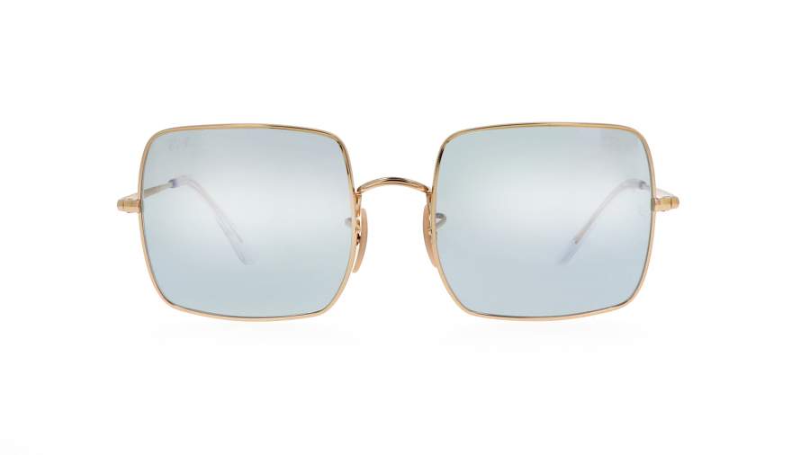 Ray-Ban Square Gold Evolve RB1971 001/W3 54-19 Medium Photochromic Mirror in stock