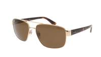 Ray-Ban RB3663 001/57 60-17 Gold Large Polarized