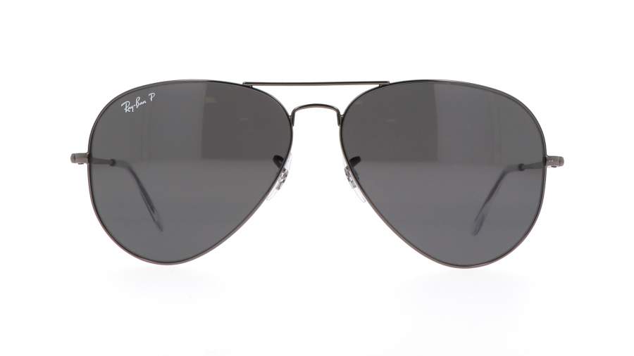 Sonnenbrille Ray-Ban Aviator Metal ii Grau RB3689 004/48 62-14 Breit Polarisierte Gläser auf Lager