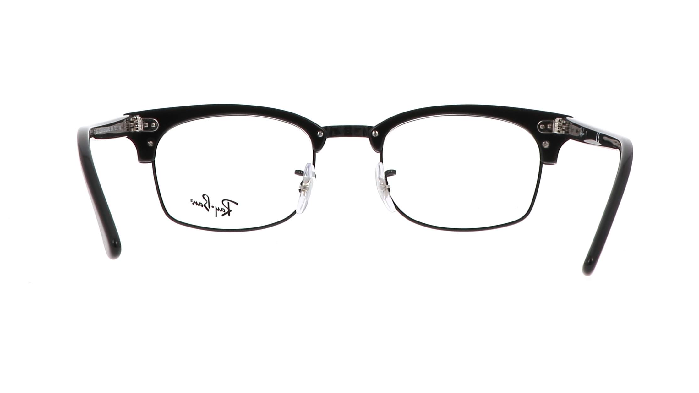 Ray-Ban Clubmaster Square Top Wrinkled Black RX3916 RB3916V 8049 50-21 ...