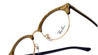 Ray-Ban Clubround Wrinkled Optics Beige RX4246 RB4246V 8051 47-19 Small
