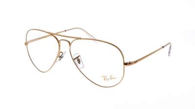 Eyeglasses Ray-Ban Aviator optics Gold RX6489 RB6489 3086 55-14 Medium in stock