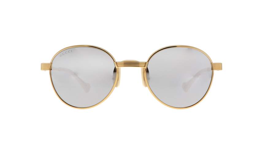 Sonnenbrille Gucci GG0872S 003 51-21  Transparent Gold Mittel Verspiegelte Gläser auf Lager