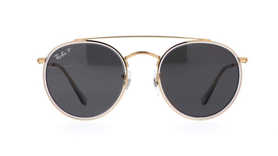 Sunglasses Ray-Ban Round Double Bridge Gold RB3647N 9210/48 51-22 Medium Polarized in stock