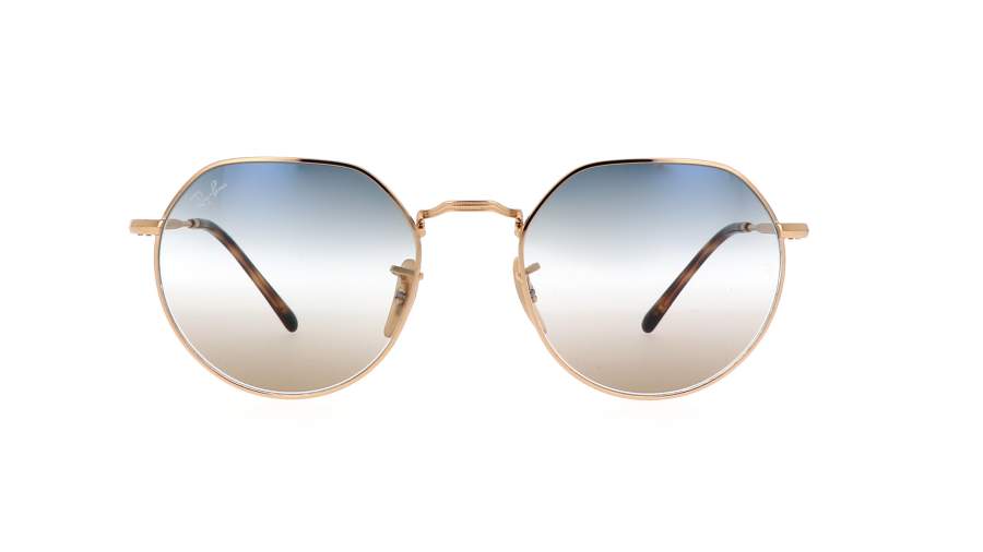 Sonnenbrille Ray-Ban Jack Gold RB3565 001/GD 53-20 Breit Gradient Gläser auf Lager