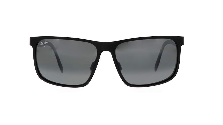 Sunglasses Maui Jim Wana Black Matte Neutral Grey 846-2M 61-16 Large Polarized Gradient Mirror in stock