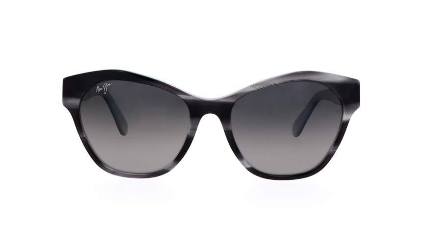 Sunglasses Maui Jim Kila Black Super thin glass GS819-02A 54-19 Medium Polarized Gradient Mirror in stock