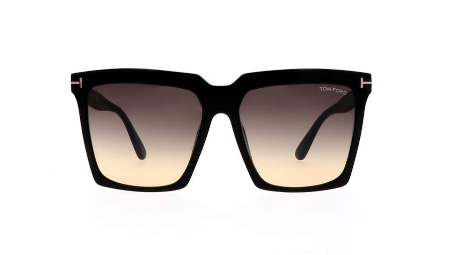Sonnenbrille Tom Ford Sabrina Schwarz FT0764S 01B 58-16 Breit Gradient Gläser auf Lager