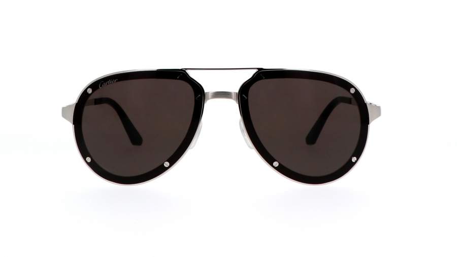 Sunglasses Cartier CT0195S 001 60-17 Silver Matte Large in stock
