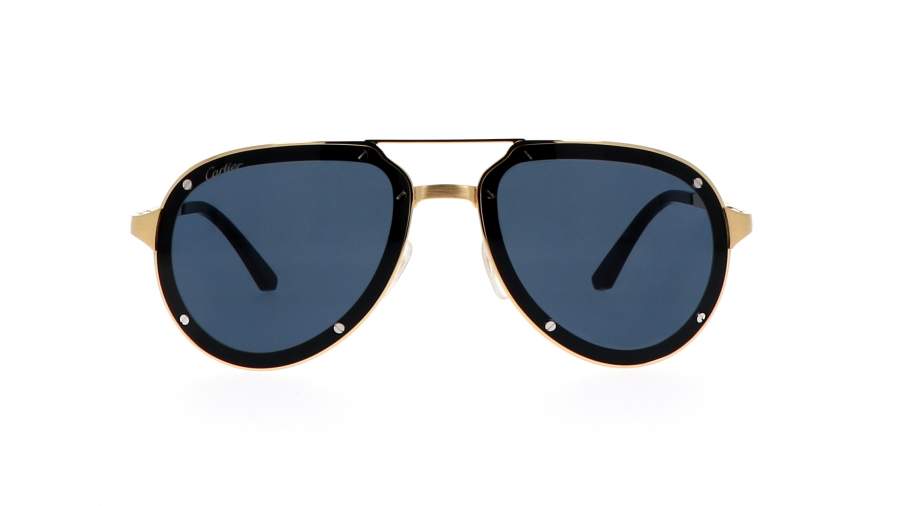 Sunglasses Cartier CT0195S 003 60-17 Gold Matte Large in stock