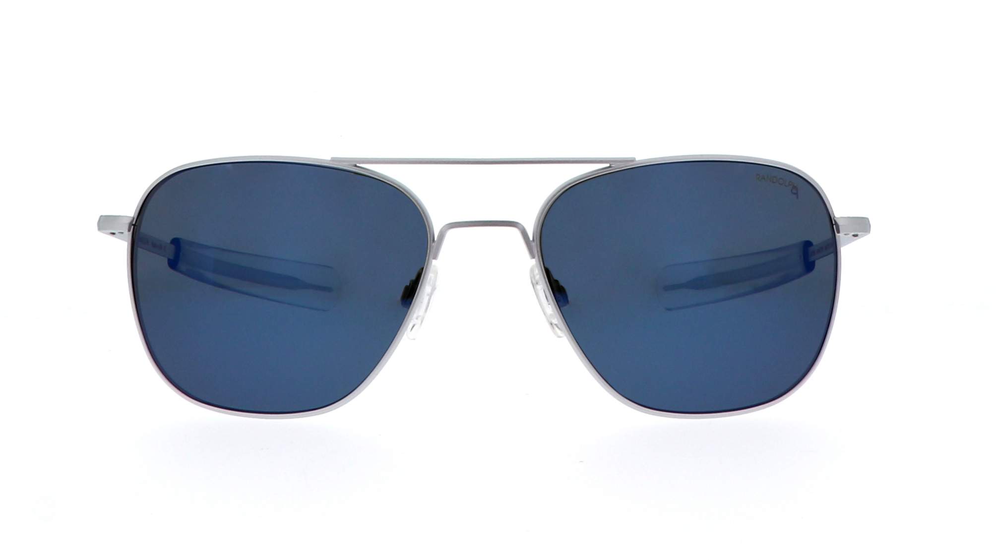 Sunglasses Randolph Aviator Silver Matte Atlantic Blue AF254 55-20 ...