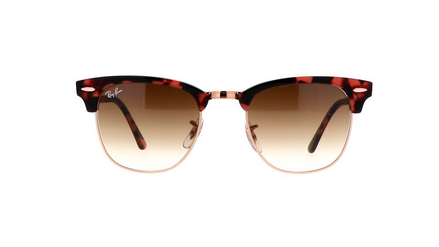 Sonnenbrille Ray-Ban Clubmaster Pink Havana Tortoise RB3016 1337/51 49-21 Schmal Gradient Gläser auf Lager