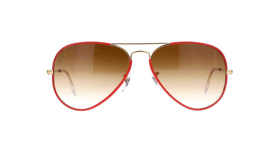 Sunglasses Ray-Ban Aviator Full Color Red Matte RB3025JM 9196/51 58-14 Medium Gradient in stock