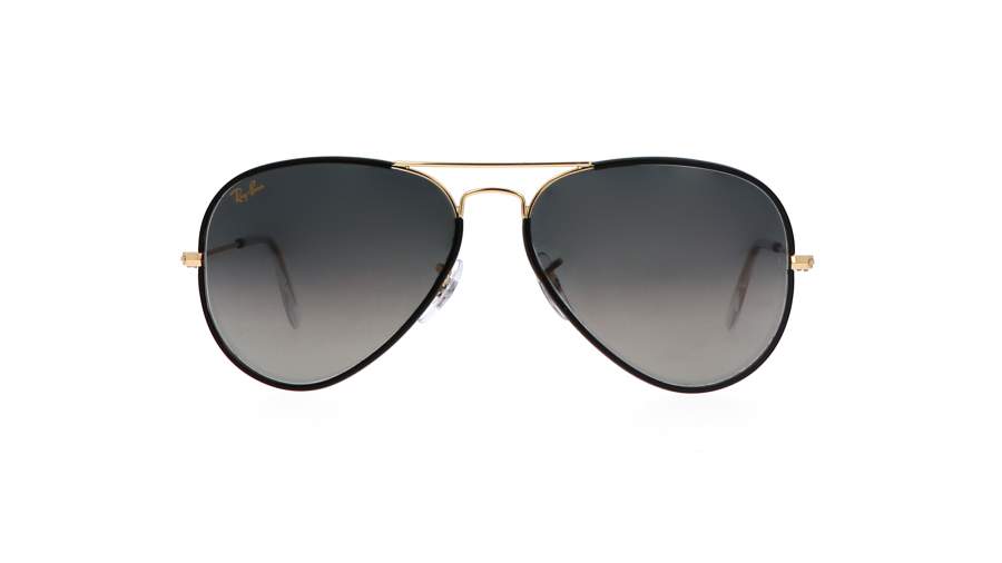 Sunglasses Ray-Ban Aviator Full Color Black Matte RB3025JM 9196/71 58-14 Medium Gradient in stock