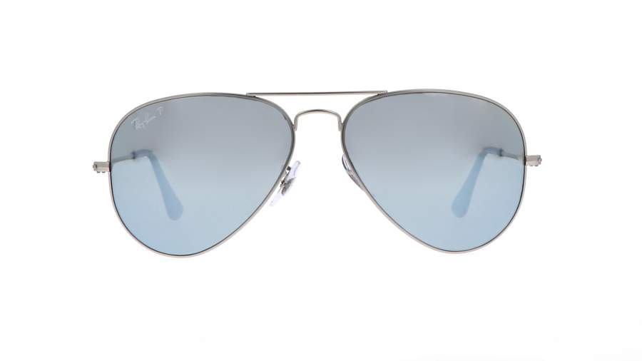 Sonnenbrille Ray-Ban Aviator Large Metal Silber RB3025 019/W3 58-14 Mittel Polarisierte Gläser auf Lager