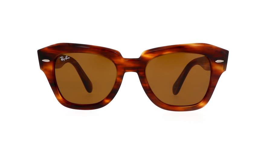 Sunglasses Ray-Ban State street Striped Havana Tortoise B-15 RB2186 954/33 49-20 Medium in stock
