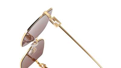 FENDI FE40013U Gold - Female Sunglasses, Brown Mirror Lens