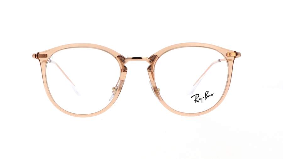 Eyeglasses Ray-Ban RX7140 RB7140 8124 49-20 Transparent light brown Brown Small in stock