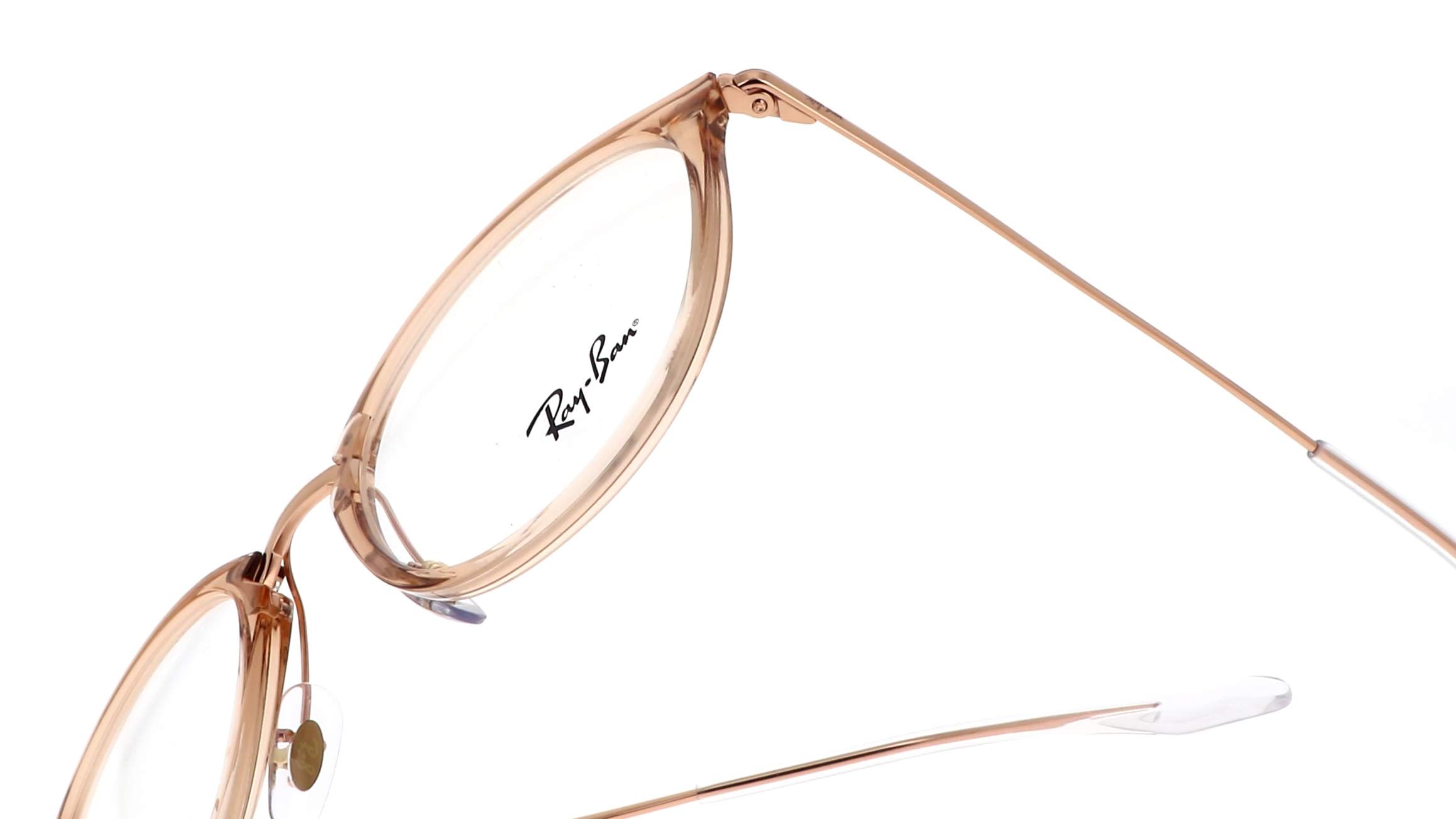 Ray Ban Rb7140 Eyeglasses Ray-Ban RX7140 RB7140 8124 49-20 Transparent light brown ...