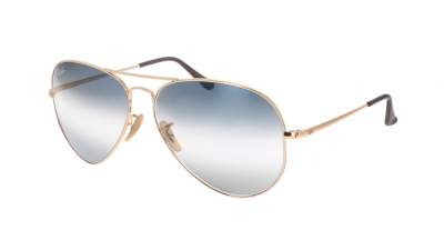 Sonnenbrille Ray-Ban Aviator Arista Metal II Gold RB3689 001/GF 62-14 Breit Gradient Gläser auf Lager