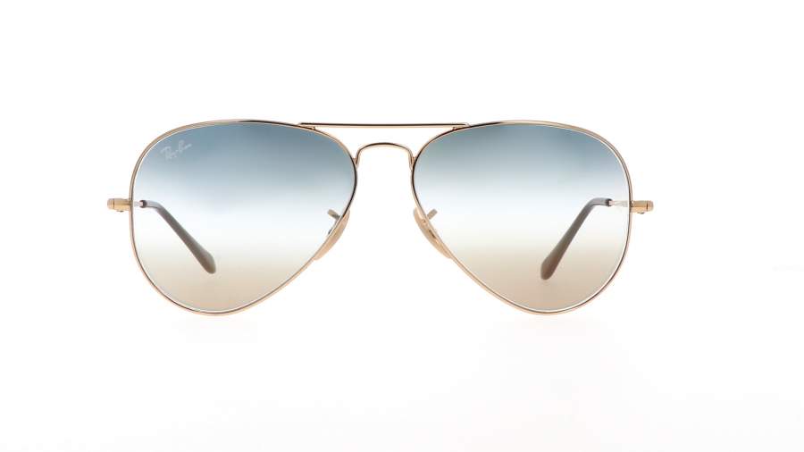 Sunglasses Ray-Ban Aviator Arista Metal II Gold RB3689 001/GD 58-14 Medium Gradient in stock