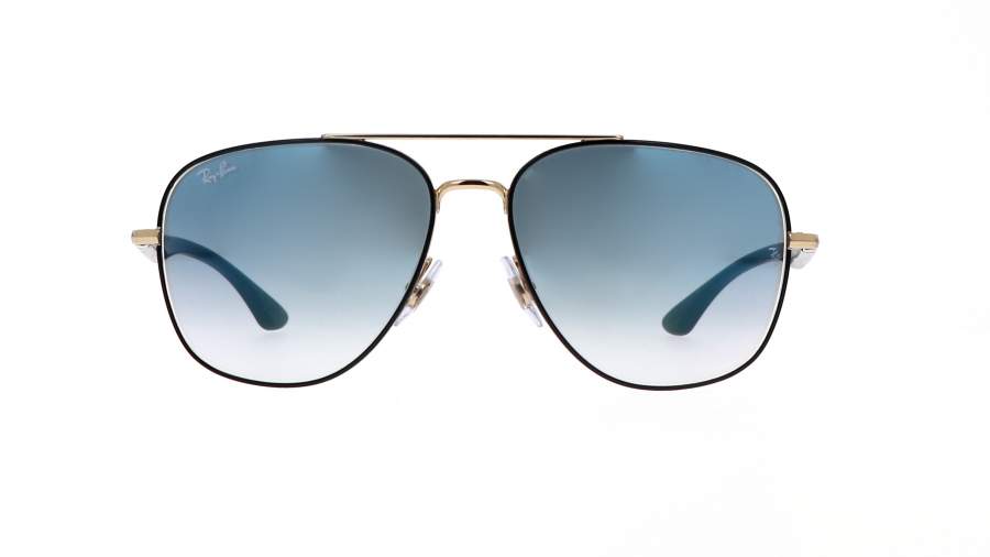 Sunglasses Ray-Ban RB3683 9000/3F 56-15 Black on Arista Gold Medium Gradient in stock