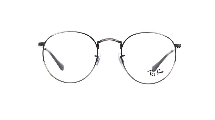 Eyeglasses Ray-Ban Round metal Antique Gunmetal Optics Silver RX3447 RB3447V 3118 50-21 Medium in stock