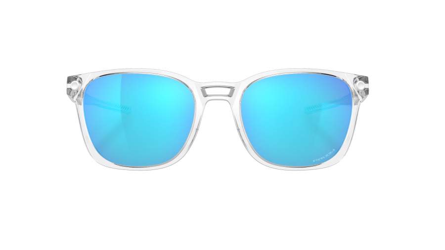 Sonnenbrille Oakley Ojector Transparent Prizm Sapphire OO9018 02 55-20 Breit Verspiegelte Gläser auf Lager