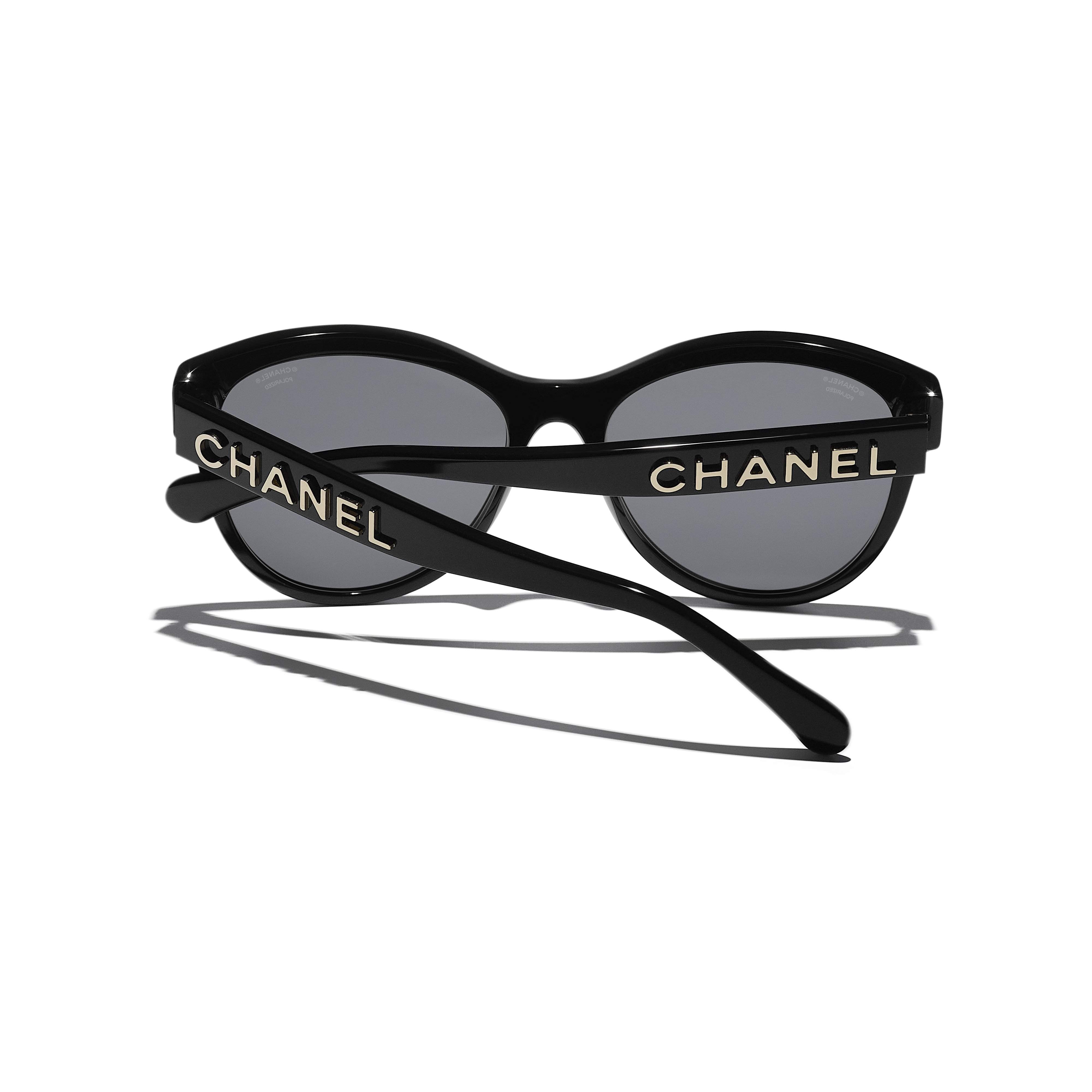 Chanel CH 5422 B C501T8 Black Dark Grey Polarized Lens Sunglasses New  Authentic