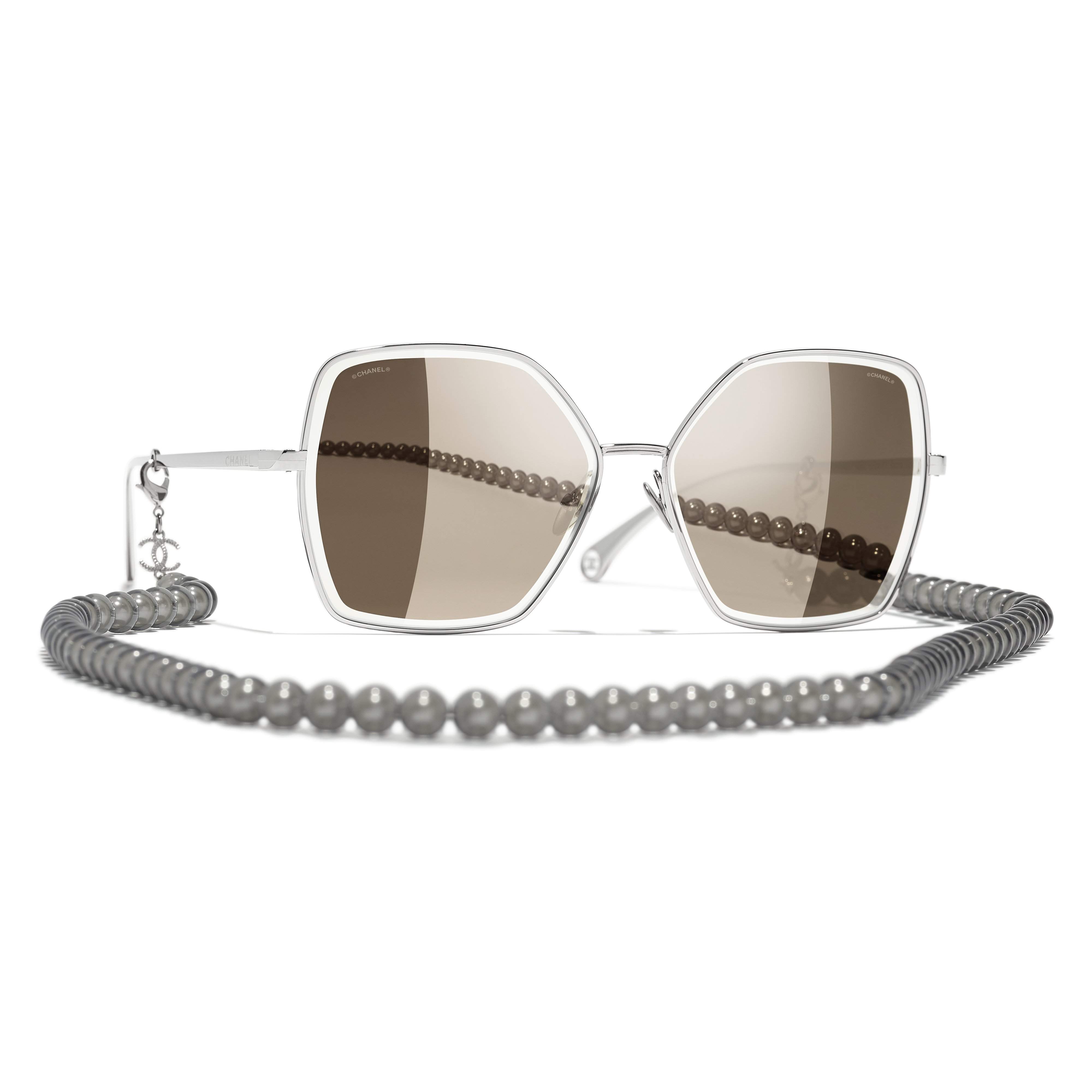 Sunglasses Chanel Pearl Silver Matte CH4262 C124/8V 59-14 Mirror in stock | 495,83 € | Visiofactory