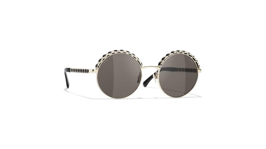 Óculos de sol CHANEL Chaîne Cc CH4265Q C395/3 53-21 Ouro
