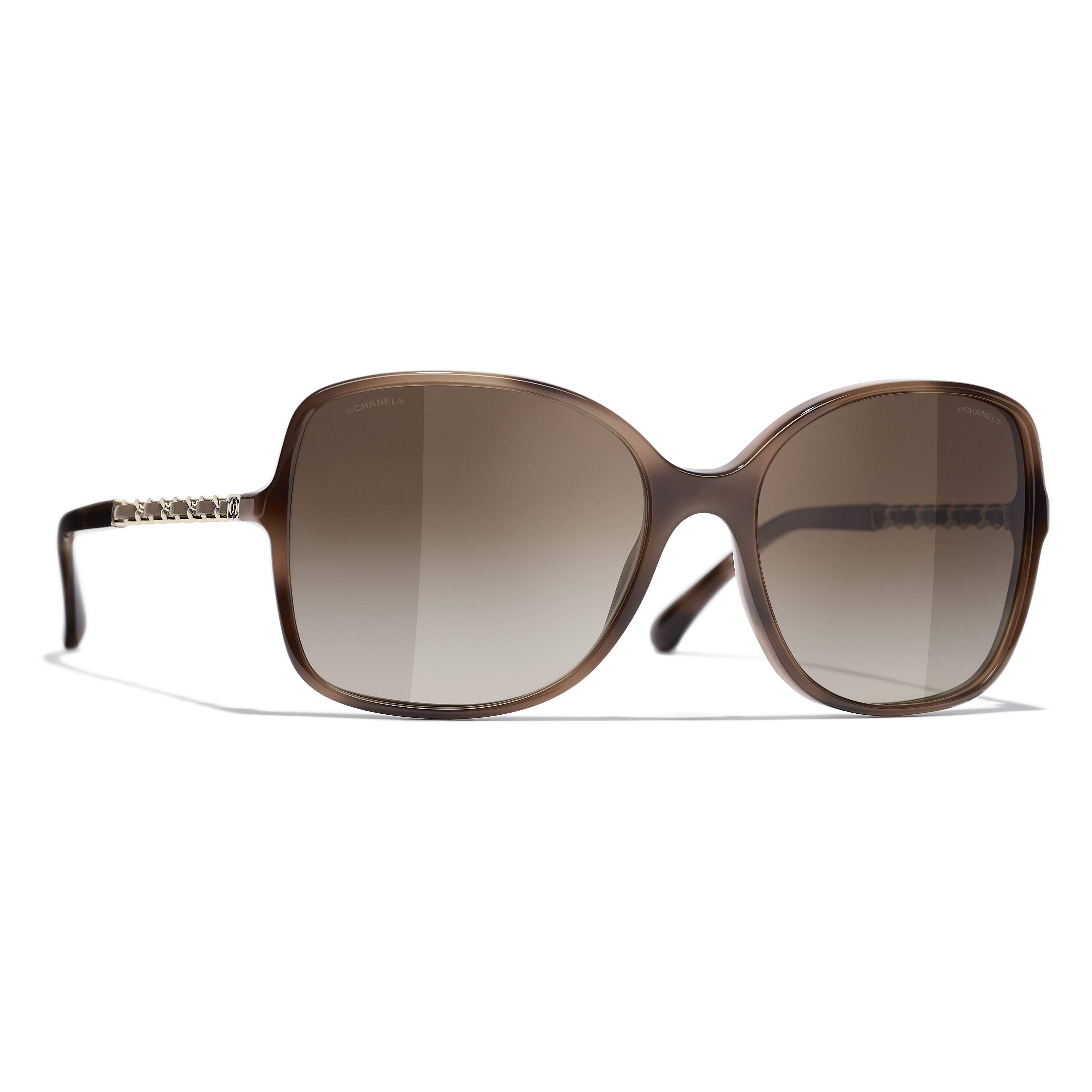 Chanel Polarized Square Chain Link Sunglasses (SHF-15200) – LuxeDH