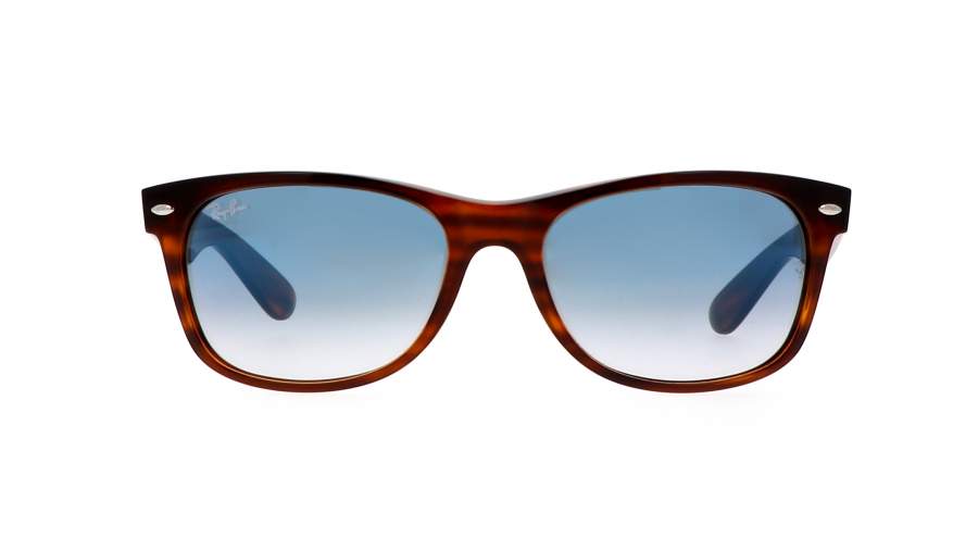 Sunglasses Ray-Ban New Wayfarer Striped red havana Tortoise RB2132 820/3F 55-18 Medium Gradient in stock