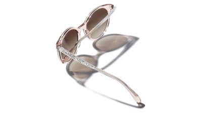 Sunglasses Chanel CH5440 1689/S5 53-20 Transparent Pink Medium Gradient in stock