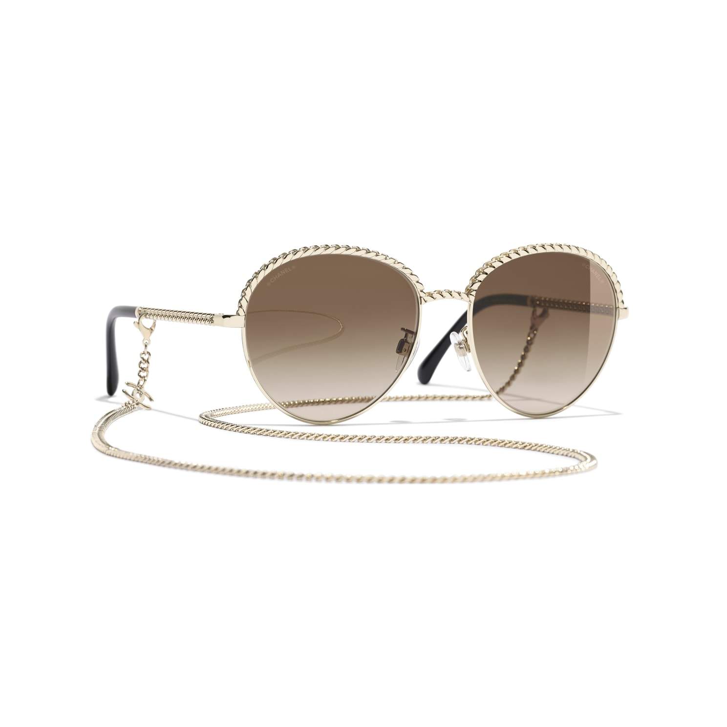 Sunglasses Chanel Chaîne Gold CH4242 C395/S5 55-17 Gradient in
