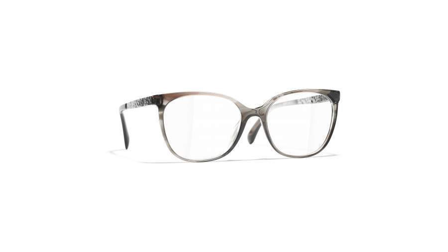 Eyeglasses Chanel Signature Transparent Grey CH3410 1678 54-17 Large in stock