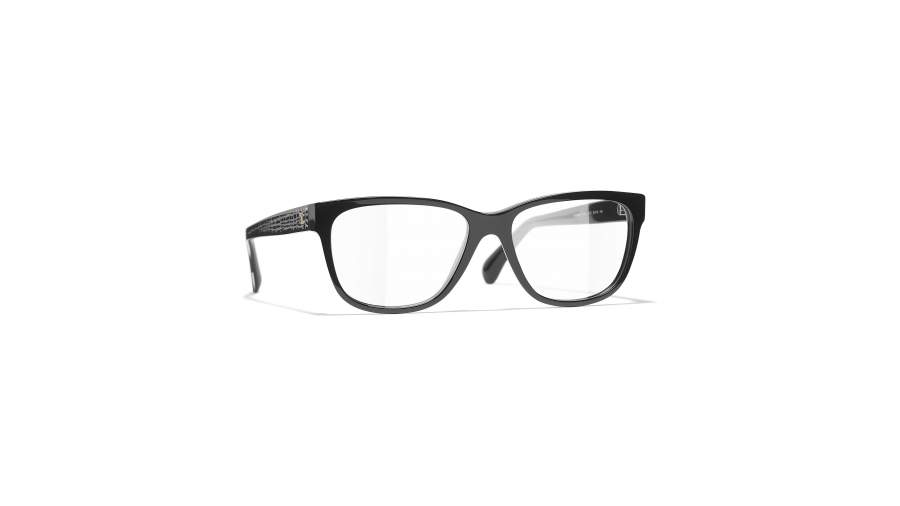 Eyeglasses Chanel Tweed Black CH3406 C501 54-16 Medium in stock