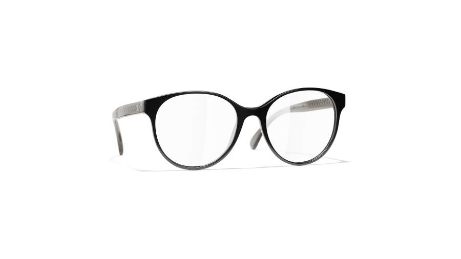 Eyeglasses Chanel Matelassé Black CH3401 C819 51-18 Medium in stock