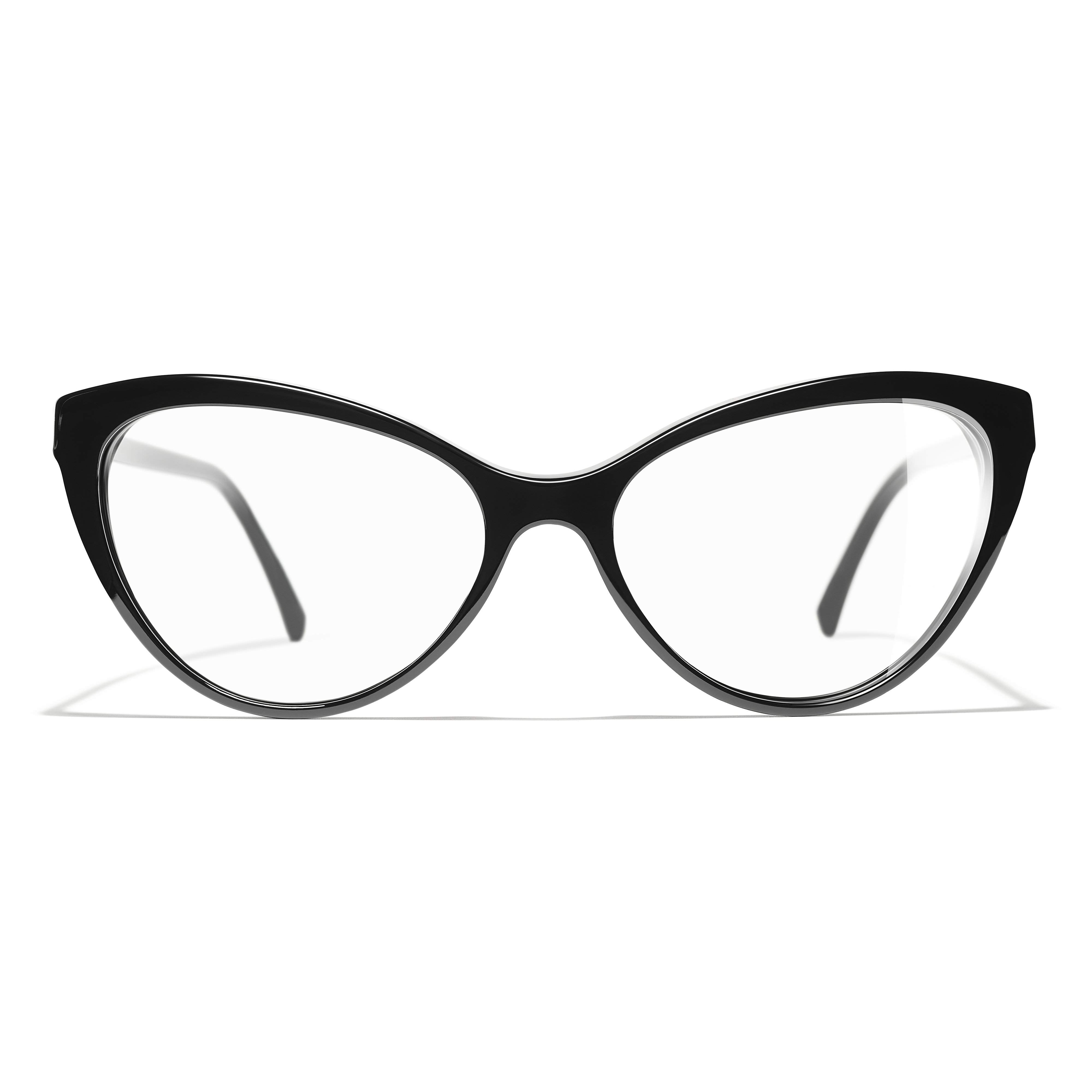 Chanel Eyeglasses 3013 C 582 Black/amber Brown Rectangular 
