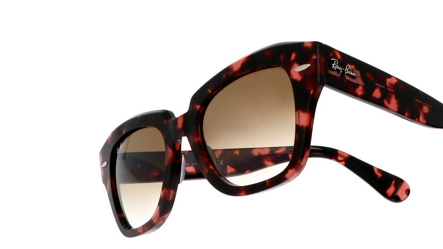 NEW Ray-Ban RB2186 STATE STREET Gradient Sunglasses Tortoise Havan Pink 49-20 Ray-Ban RB2186 State Street Tortoise, Pink frame with brown  main image 4