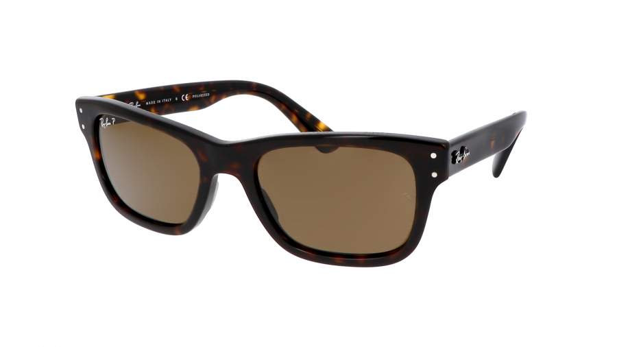 Ray-Ban Burbank Sunglasses Striped Havana Frame Brown Lenses 55-20 in Tortoise Black Womens Sunglasses Ray-Ban Sunglasses 