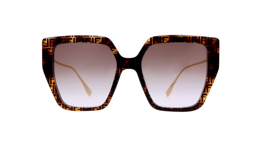 Sonnenbrille Fendi FE40012U 5555F 55-18 Tortoise Breit Gradient Gläser auf Lager