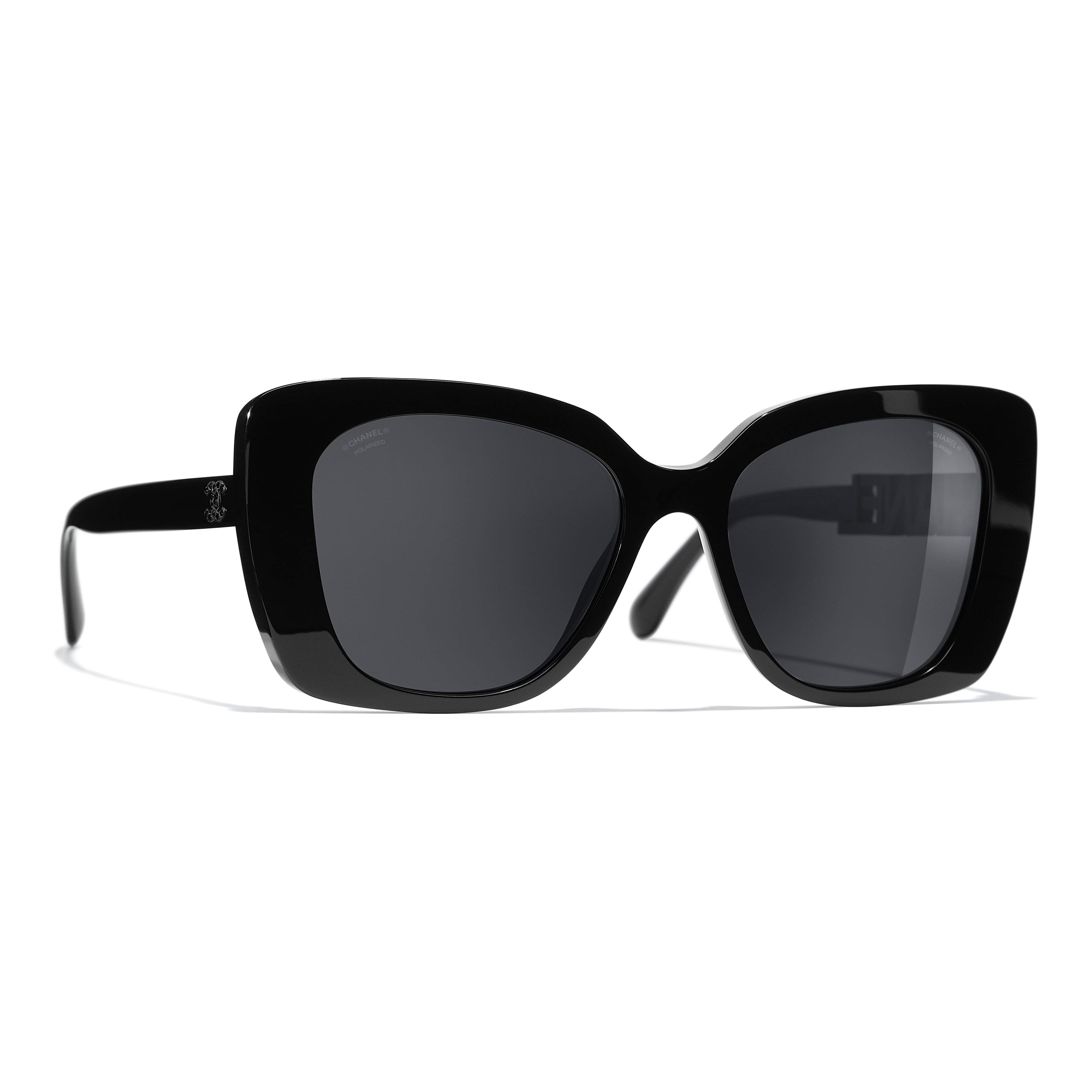 CHANEL 54□15 135 Sunglasses Eyewear 5119 Logo plate Cell frame Beige Black  5458k