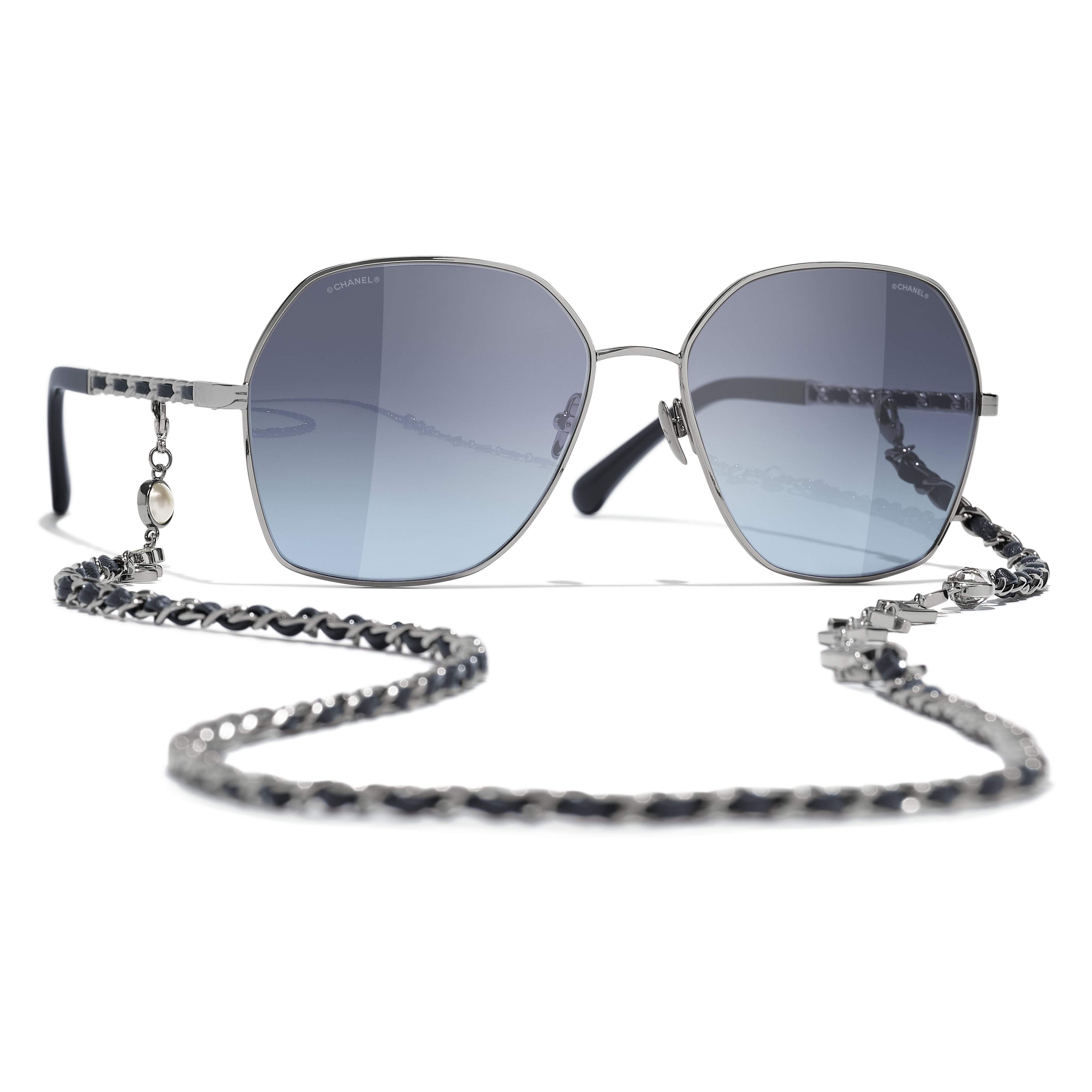 Chanel Glasses in Silver Metal – Fancy Lux