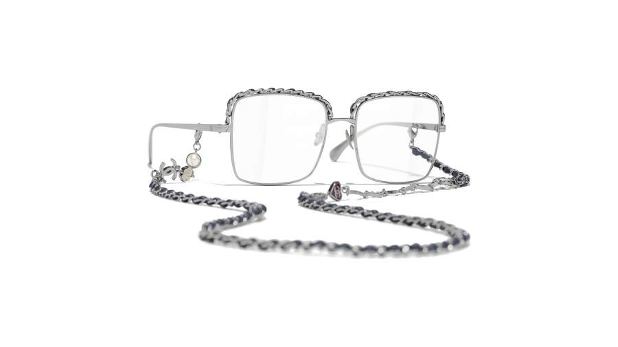 Eyeglasses Chanel CH2206Q C108 54-17 Gunmetal Silver Large in stock